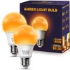 DALUXshop Amber Sleep Light Bulbs, Blue Light Blocking, A19 3W(40