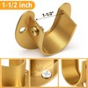 FIRJOY 2Pcs Heavy Duty Stainless Steel Closet Rod Bracket Holder