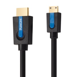 PureLink CS1100-020 High-Speed Mini HDMI / HDMI Cable with Ethernet HDMI 2.0 Compatible (4K + 3D) 2 m