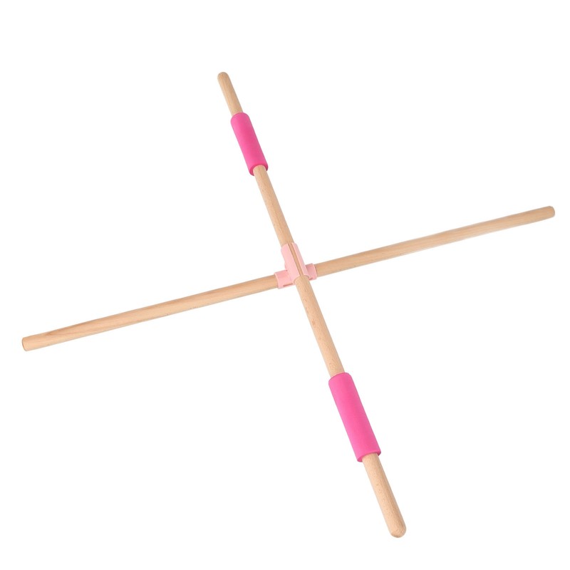 2pcs 31.5in Length Yoga Training Stick Beechwood Open Shoulder Back