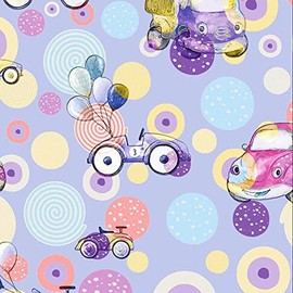 Texco Inc 100% Combed Cotton Printed Fabric by The Yard – Soft & Breathable | Perfect for Quilts, Clothing, Accessories, Blankets, Home Decor, Crafts & DIY, Purple Pink Yellow 1 Yard