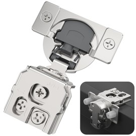 Chibery 50 Pack 1-1/4" Overlay 3D Soft Close Concealed Kitchen Cabinet Hinge for Face Frame Door, Pre-Assembled Easy-on Dowels, Self Closing Hidden Satin Nickel, 105° Open Concealed Stainless Steel