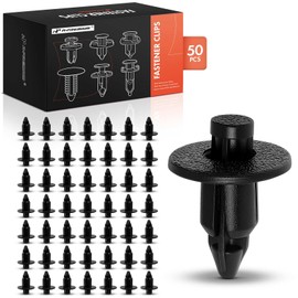 A-Premium 50PCS Nylon Door Trim Retainer Clip Push-Type Compatible with Toyota Corolla 85-01, Land Cruiser 99 & Lexus RX330 04-06, ES300 01-03 & Geo Metro 89-96, Tracker 89-96 - For 6.3mm Hole