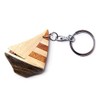 Cornelißen Sailing Boat Wooden Keyring - Brown, Nautical, Classic, Handmade,