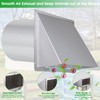 8 Inch Wall Vent,Hooded Wall Vent with Screen and Damper,Outdoor