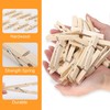 SHATCHI 100pcs 25mm Plain Mini Wooden Craft Pegs Paper Photo