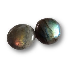 Labradorite Tumbled Stone - Worry Stone | Labradorite Stones Set | 2 Gemstones (N-38)