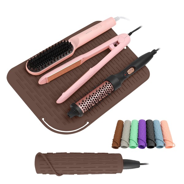 Arsmonjeal Large Silicone Heat Resistant Mat, Portable Travel Hot Tools