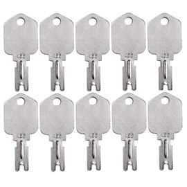 10 Pack Forklift and Heavy Equipment Keys for Clark Yale Caterpillar Hyster Komatsu Gradall Gehl Crown Hyster Daewoo New Holland 6T-2663, KM31166P, 1430, 166 (10)