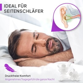 Senner SleepPro Ear Protection Ear Plugs for Sleep and against snoring - Extremely Comfortable - Alarm Stays Audible - Aluminium Case - Reusable