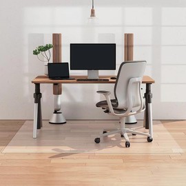 WHWM Large Clear Floor Mat 98.4" x 47.2" - Pet Flooring Protector, Clear Plastic Rug Protector, Vinyl Floor Mat - Ideal for Hardwood Floors, Home & Office Use - Waterproof and Easy to Clean