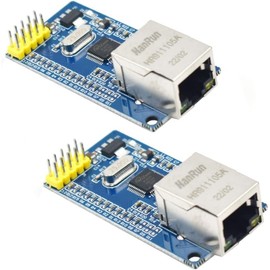 2pcs W5500 Ethernet LAN Network Module Support TCP/IP51/STM32 Microcontroller Program with 32k Bytes SPI 3.3V/5V Over W5100