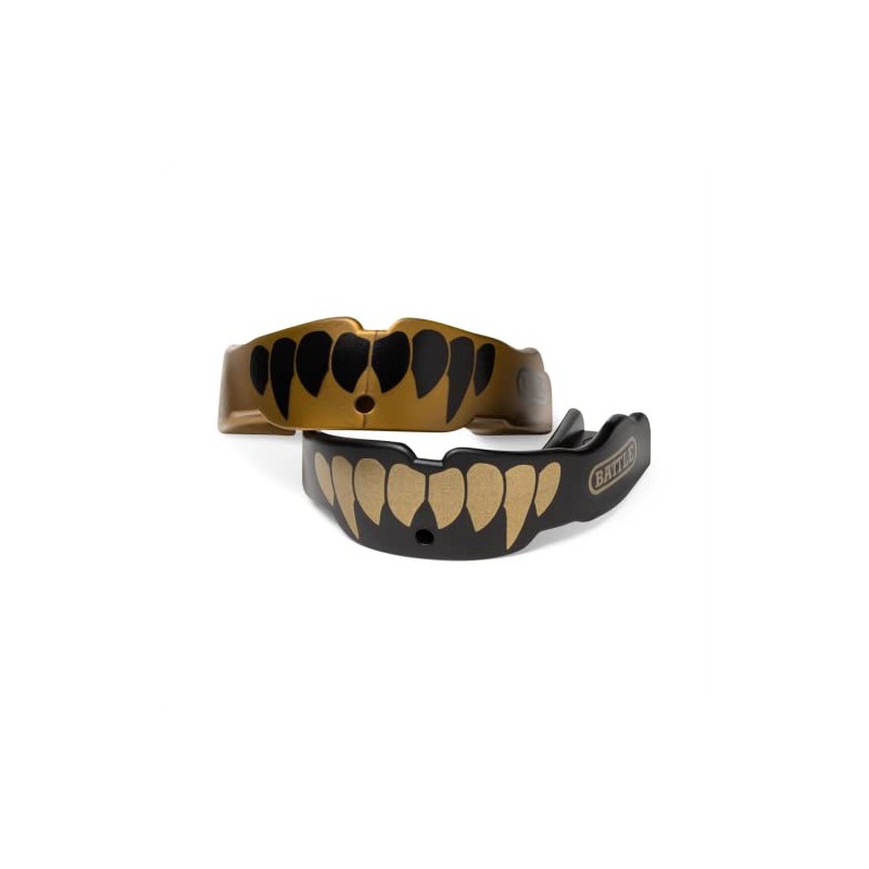 Battle Fang Mouth Guard, 2-pack, Gold/Black, Youth