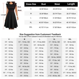 IHOT Bridesmaid Dresses for Women Vintage Ruffle A Line Swing Knee Length Wedding Guest Party Dresses with Pockets Wine Red Large