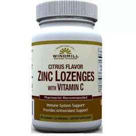 WINDMILL ZINC LOZENGES W/ VIT C HONEY LEMON 60CT
