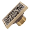 Copper Floor Drain Squared Retro Large Flow Odor Proof Shower