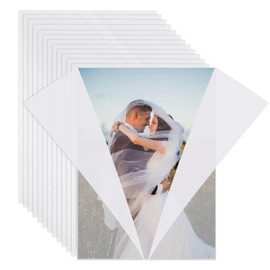 LazyMe 50 Pack Pre-Folded Vellum Jackets for 5x7 Invitations, 115 GSM Translucent Vellum Paper 5x7 Invitation Sleeves, Wedding Invitation Wraps for Weddings, Birthdays, Baby Showers