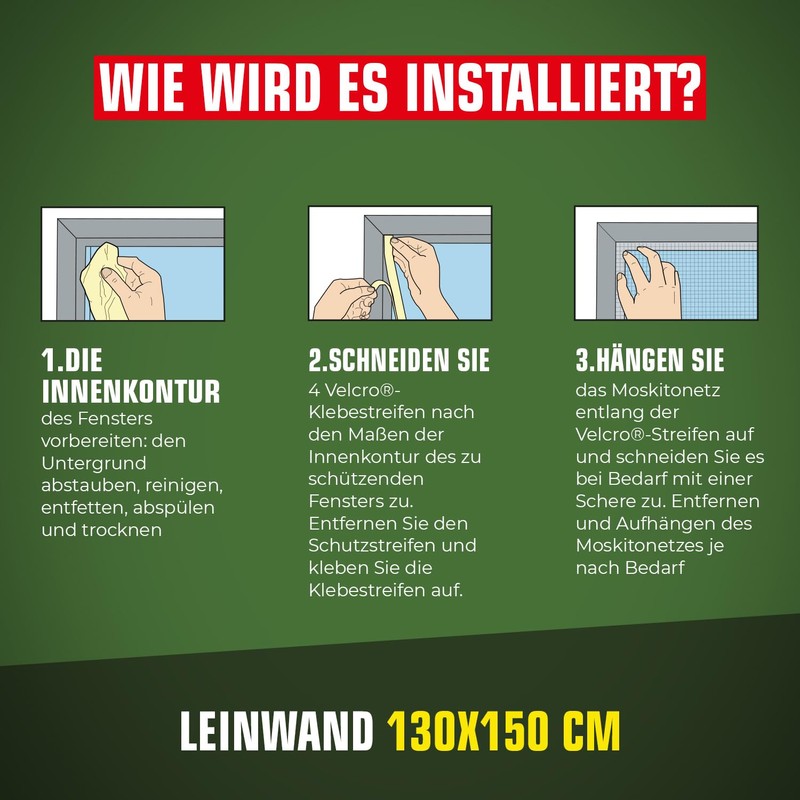 KAPO Kapo 336500030554 Easy to Install Mosquito Net 130 x