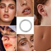 FIOROYAL 6Pcs 18g G23 Titanium Hinged Clicker Nose Rings Seamless