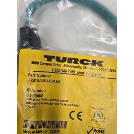 TURCK RSSD-RJ45S-441-0.5M ETHERNET MALE M12 EUROFAST NEW