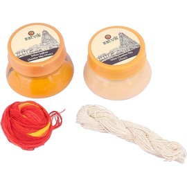 SATVIK Combo of 4-25gm Yellow/Saffron Chandan Paste, 25g White/Safed Chandan Paste, 1 Pc of White Janeu & 1Pc of Red Mauli for Pooja Essentials