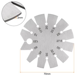 HARFINGTON Bevel Gauge Stainless Steel Axe Angle Gauge 15-120 Degree Knife Blade Angle Gauge Round Shape for Knife Angle Checking