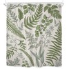 Riyidecor Fern Leaf Leaves Sage Green Shower Curtain for Bathroom