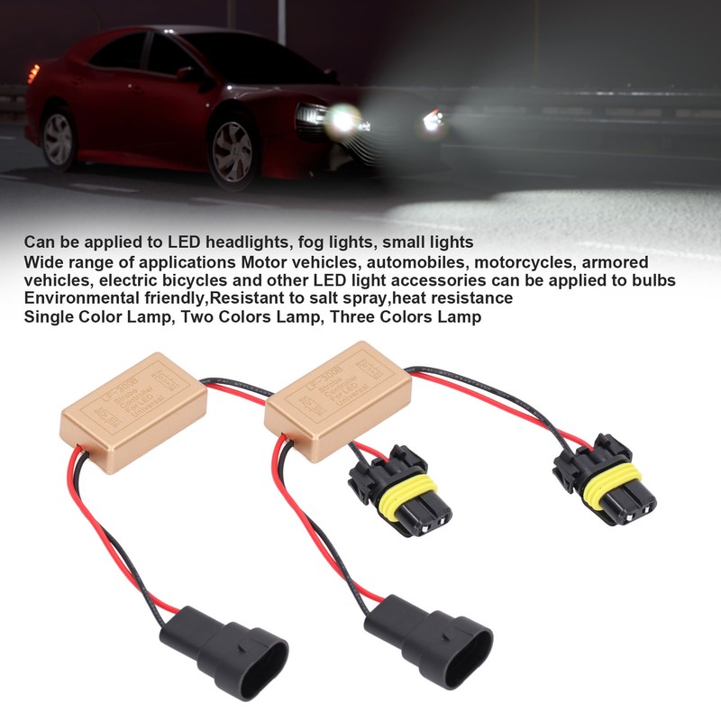 2PCS 50W LED Strobe Controller Continuous Strobe ABS Fog Light