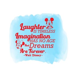 Laughter is Timeless Dreams are Forever Inspiration Quote Imagination Motivation Wall Art Sticker Designs Vinyl Stickers for Home House Walls Rooms Windows Bedroom Decoration Size (28x28 inch)