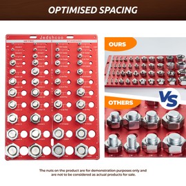 Thread Checker with Optimised Spacing, 44 Nut and Bolt Thread Checker, Bolt Size Finder with 22 Standard & 22 Metric Sizes, Thread Gauge SAE and Metric