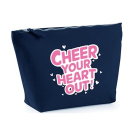 Hippowarehouse Cheer Your Heart Out Printed Make up Cosmetic wash Bag 18x19x9cm