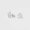 Ukrainian Tryzub Trident 925 Silver 14K White Gold Plated Silver