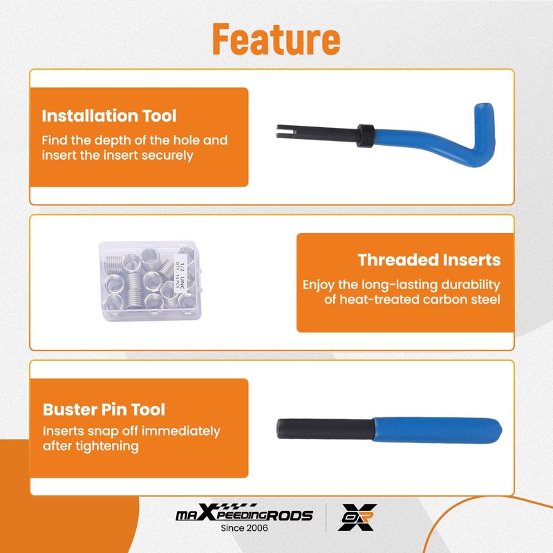 maXpeedingrods 320 PCS Helicoil Thread Repair Kit, Metric & SAE