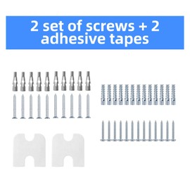 Retractable Baby Gate Replacement Parts Kit, Wall Mounting Hardware with Brackets Anchors and Screws, Suitable for 55inch and 71inch Wide Retractable Gates (Grey)