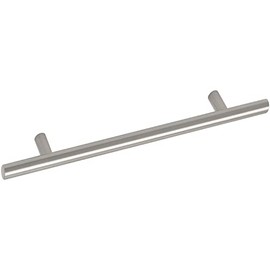 OBF Grimme Cristo 8514210160 Furniture Handle (Barell) Diameter 12 mm Hollow Width 240 mm Bar Handle Brushed Stainless Steel Silver Hole Spacing 160 mm