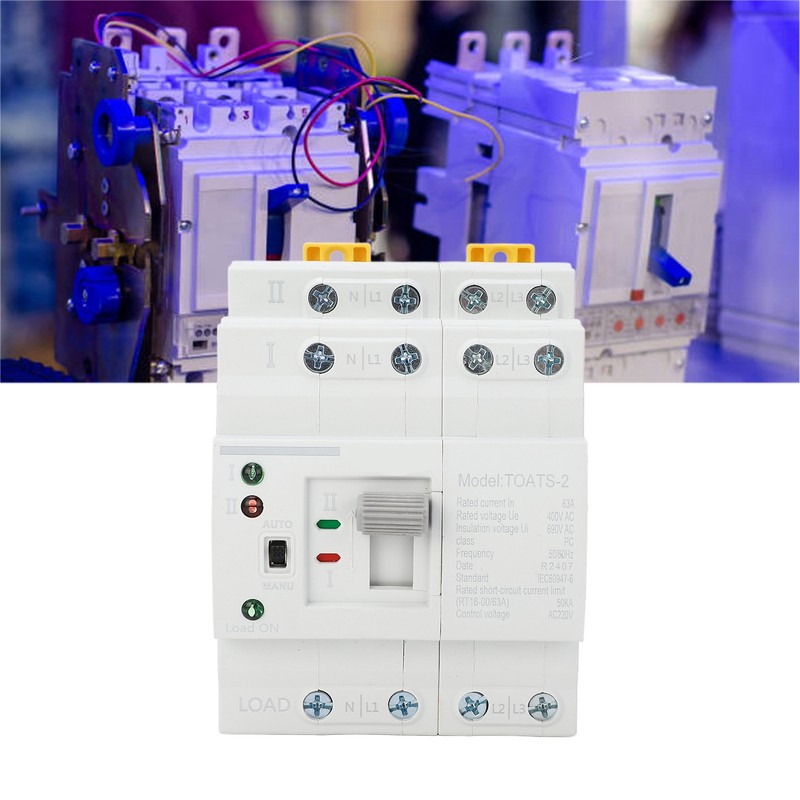 Dual Power Automatic Transfer Switch 4P 16A PC Grade Millisecond