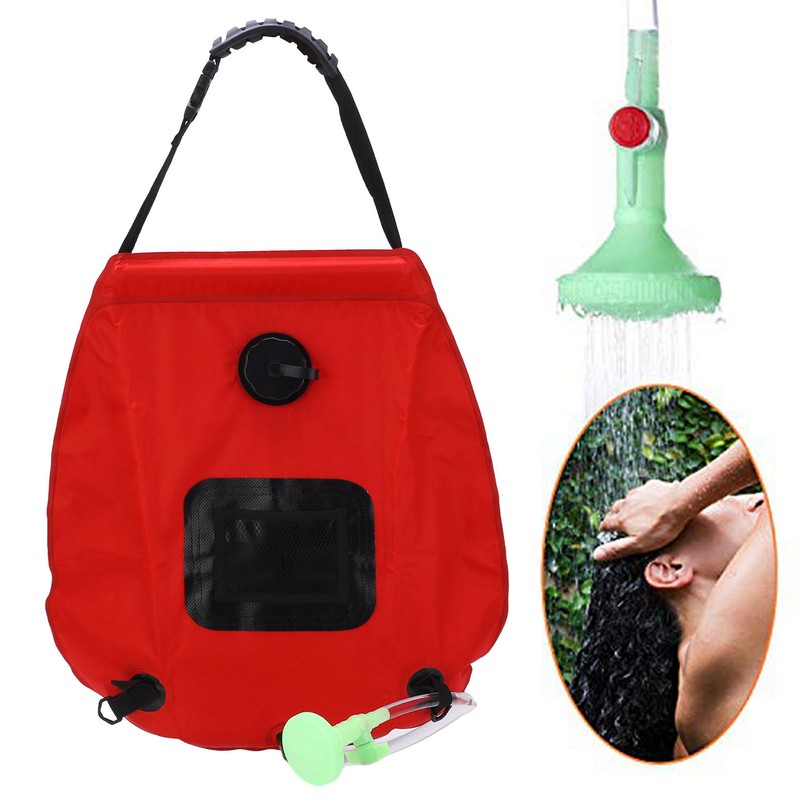 20L Folding Solar Heated Shower Bath Bags with Hose Shower