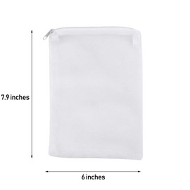 Onwon 10 Pieces Aquarium Filter Bags Fish Tank Media Mesh Filter Bags Net Bag with Zipper for Charcoal Pelletized Remove Activated Carbon, Biospheres, Ceramic Rings