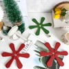Silicone Trivets Coasters for Hot Dishes, Foldable Christmas Tree Shape