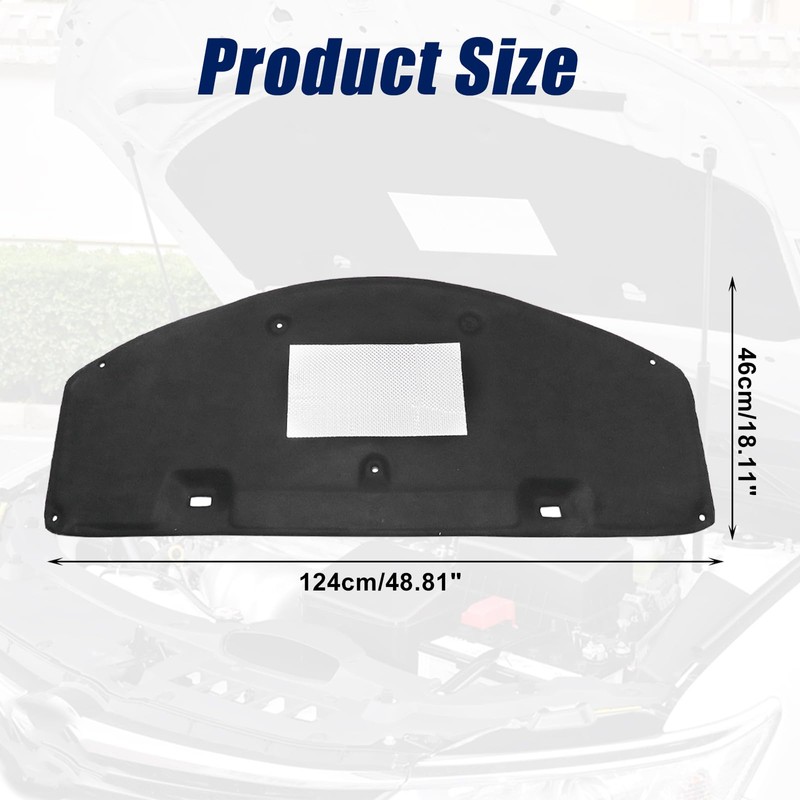 SecosAutoparts Cotton Front Hood Engine Bonnet Insulation Pad Compatible with