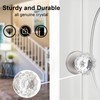 SHINY HANDLES 4 Pack Crystal Dummy Door Knob Brushed Nickel,