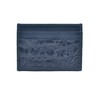 Seajure Navy Croc Embossed Leather Card Holder, navy, Modern