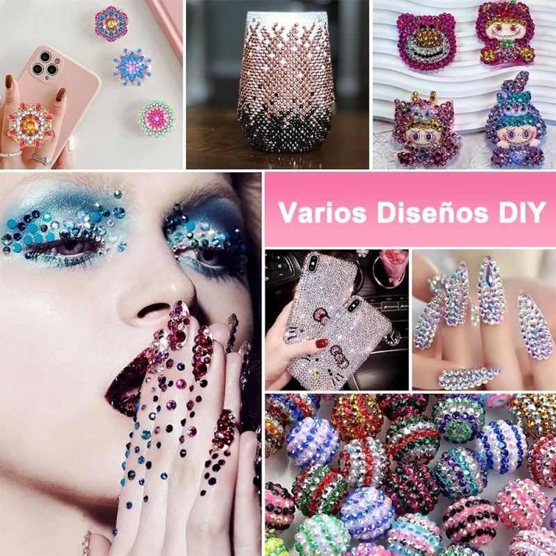 30000 Pzs Pedreria Cristal Para Uñas Decoración + Pinzas