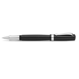 Kaweco STUDENT Gel/Ballpoint Pen Black I Pen Including 0.7 mm Rollerball Pen Refill in Classic Design with Ceramic Ball and Silver Details I Acrylic Gel Roller 16 cm