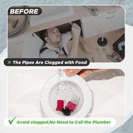 Retisee 2 Pcs Sink Strainer Stainless Steel Kitchen Sink Drain Strainer Basket Cover Mesh Hair Food Catcher, Large Wide Rim of 4.4 Diameter(Porcelain White)