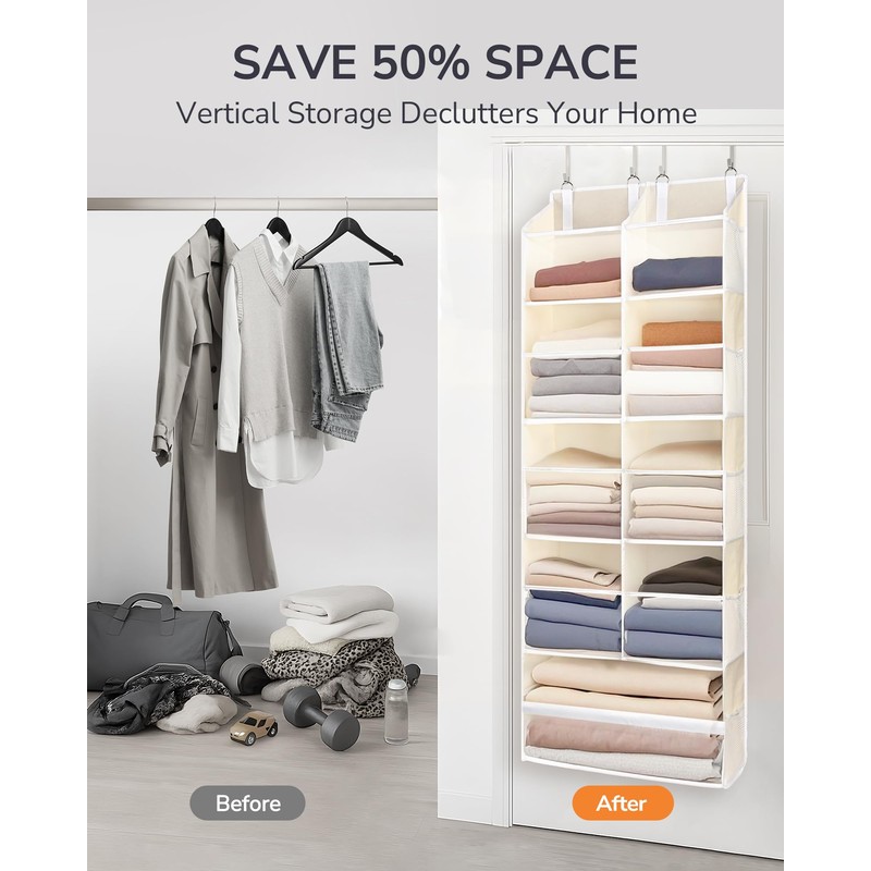 ULG Over the Door Organizer, 5-Tier Extra Large Hanging Storage