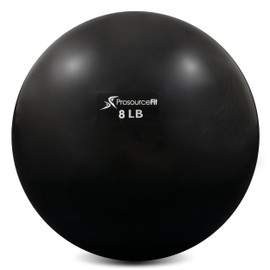 ProsourceFit Weighted Toning Exercise Balls for Pilates, Yoga, Strength Training and Physical Therapy, 2 lb to 8 lb, Color Coded