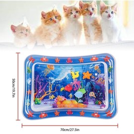 THJOPOKEEL for Cats - Thickened Inflatable Water Mat for Cat and Dog | Sensor Mat, Sensory Play with Fish, Sea Theme, Sensory Toy, Feel Cool Comfort