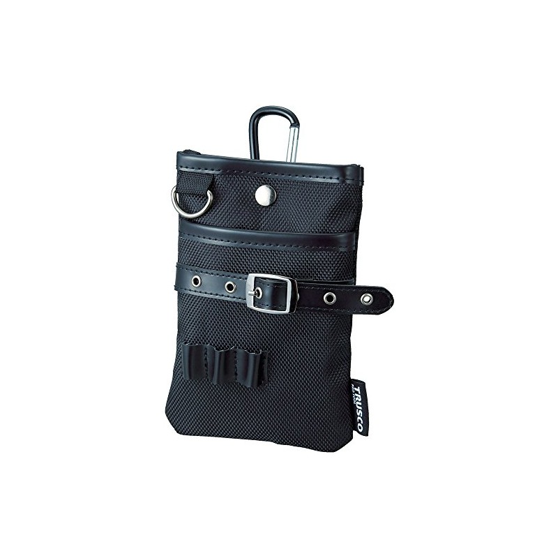 TRUSCO TCTC1509-BK Compact Tool Case, Scissor Pocket, Black