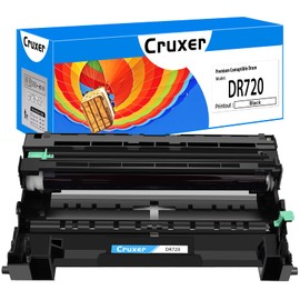 Cruxer 1-Pack Compatible Drum Unit Replacement for Brother DR720 DR-720 Used for HL-5470DW HL-5450DN HL-6180DW MFC-8710DW MFC-8910DW MFC-8950DW Printer (Black, 1-Pack)